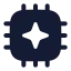 Aichip icon with solid rounded style