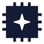 Aichip icon with solid sharp style