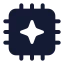 Aichip icon with solid standard style