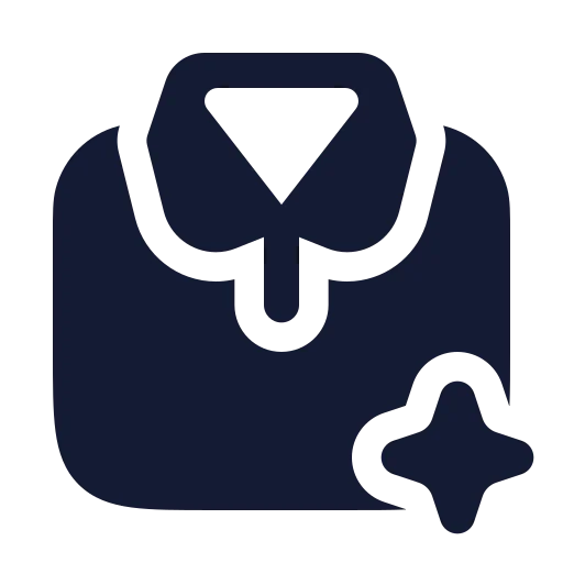 Ai Clothes Icon in Solid Rounded style