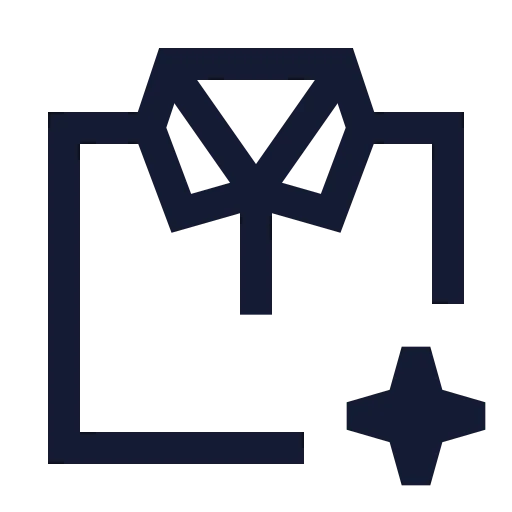 Ai Clothes Icon in Stroke Sharp style