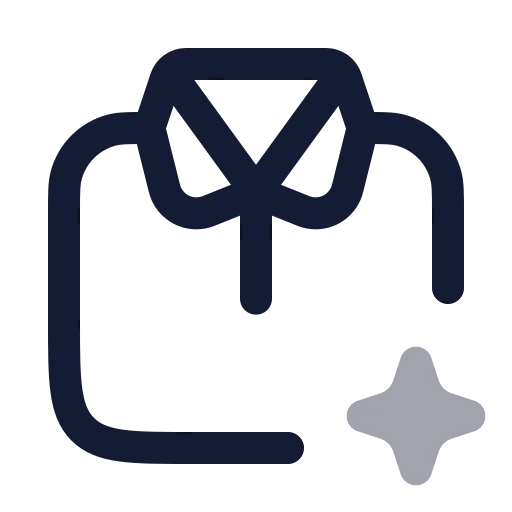 Ai Clothes Icon in Twotone Rounded style