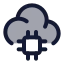 Aicloud icon with duotone rounded style