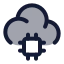 Aicloud icon with duotone standard style