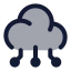 Aicloud icon with duotone standard style
