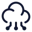 Aicloud icon with stroke rounded style