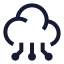 Aicloud icon with stroke sharp style
