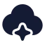 Aicloud icon with solid rounded style