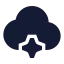Aicloud icon with solid sharp style