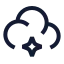 Aicloud icon with stroke sharp style