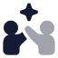 Aicoediting icon with bulk rounded style