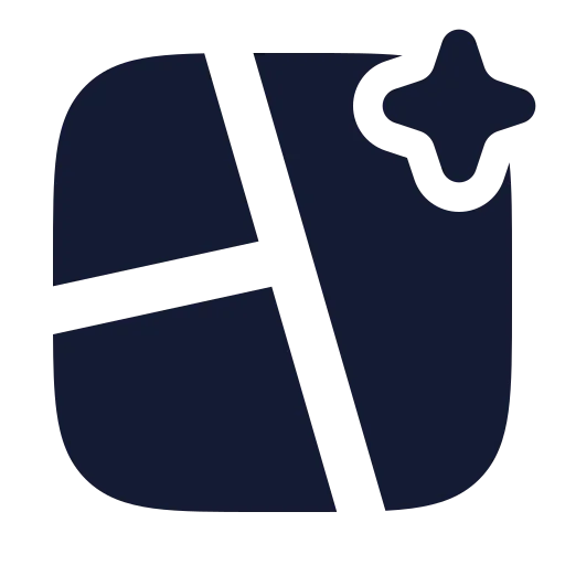 Ai Collage Template Icon in Solid Rounded style