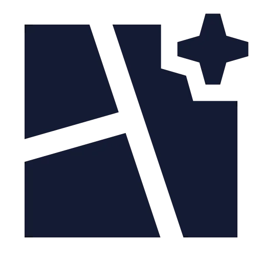 Ai Collage Template Icon in Solid Sharp style