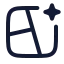 Aicollagetemplate icon with stroke rounded style