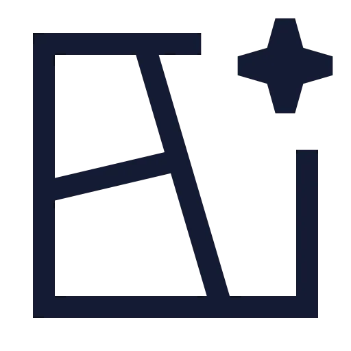 Ai Collage Template Icon in Stroke Sharp style