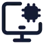 Aicomputer icon with solid standard style