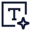 Aicontentgenerator icon with stroke sharp style