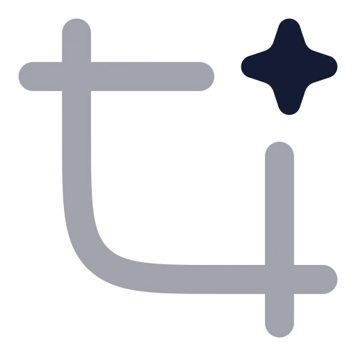 Ai Crop Icon in Bulk Rounded style