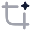 Aicrop icon with bulk rounded style