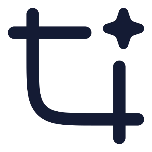 Ai Crop Icon in Solid Rounded style