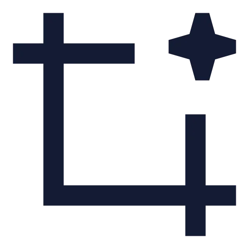 Ai Crop Icon in Solid Sharp style