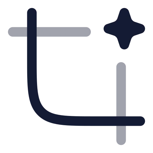 Ai Crop Icon in Twotone Rounded style