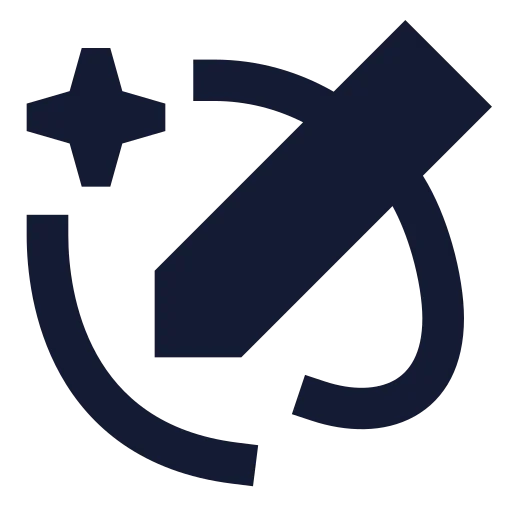Ai Drawing Icon in Solid Sharp style