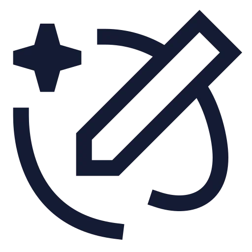 Ai Drawing Icon in Stroke Sharp style