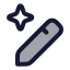 Aiediting icon with duotone rounded style