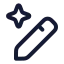 Aiediting icon with stroke rounded style