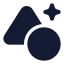 Aielements icon with solid rounded style