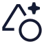 Aielements icon with stroke sharp style
