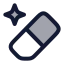 Aieraser icon with duotone rounded style