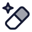 Aieraser icon with duotone standard style