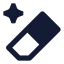 Aieraser icon with solid sharp style