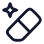 Aieraser icon with stroke rounded style