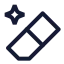 Aieraser icon with stroke sharp style