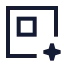 Aiexpand icon with stroke sharp style