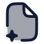 Aifile icon with duotone rounded style