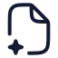 Aifile icon with stroke rounded style