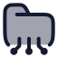 Aifolder icon with duotone rounded style