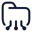 Aifolder icon with stroke rounded style