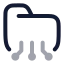 Aifolder icon with twotone rounded style