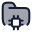 Aifolder icon with duotone rounded style