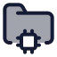 Aifolder icon with duotone standard style