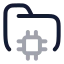 Aifolder icon with twotone rounded style
