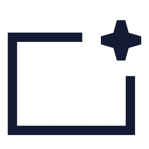 Ai Generate Icon in Stroke Sharp style