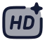 Aihdresolution icon with duotone rounded style