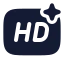 Aihdresolution icon with solid rounded style