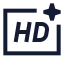 Aihdresolution icon with stroke sharp style